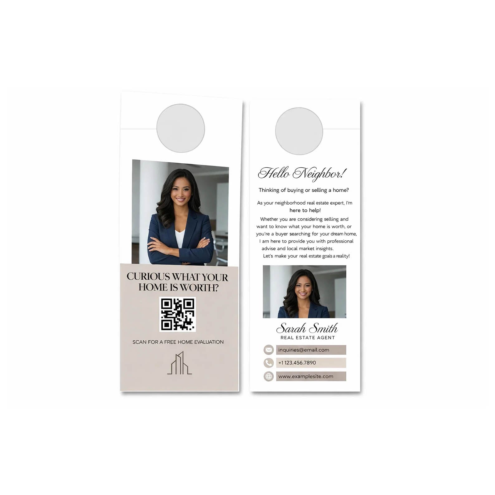 Premium Door Hangers | 14pt Cardstock | High Gloss, Matte, Semi-Gloss | 4.25"x11"
