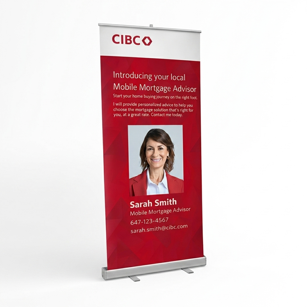 Retractable Banner - Pull-Up Banner - 13oz Matte Vinyl